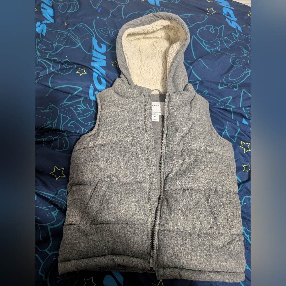 Gray Kids Puffer Vest